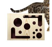 Cat Puzzle Scratcher Box - Nail File Activity Maze, Indoor Engagement Trainer, Feline Curiosity Play Unit, Motion Encouraging Pet Toy, Stimulation Challenge Enclosure | Scratcher for Balcony Bedroom
