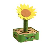 Cat Puzzle Toy | Cat Toys Interactive Puzzle Sunflower Design,Enrichment Scratcher with Anti-Tip Base for Pet Training Mental Exercise