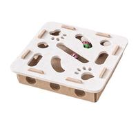 Cat Puzzle Toy - Enrichment Toy for Cats, Scratching Game with Bell and Labyrinth Track for Activity and Biting Movement for Kittens Puppies in the Living Room or Cage
