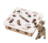 Cat Puzzle Toy Enrichment Toy for Cats - Scratching Game with Bell and Labyrinth Track for Activity and Biting Movement for Kittens Puppies in the Living Room or Cage