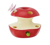 Cat Puzzle Toy, Instinct Activation Feature, 16.5x16.5x15cm, Magic Apples Shaped, Feathers Toys, Stress Relief Design, For Exercise Daily Entertainment