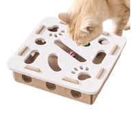 Cat Puzzle Toy, Interactive Bell Track Maze Box | Soft Felt 30x30x7.5cm Energy Burning Scratching Game Effortlessly Entertains Kittens For Living Room Indoor Play
