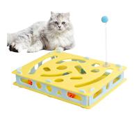 Cat Puzzle Toy - Interactive Cat Toy Puzzle Game - Hole Digging Box Maze Games with Bell Balls, Kitten Accessories for Mental Stimulation Exercise Boredom