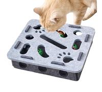 Cat Puzzle Toy, Interactive Cat Toys for Indoor Cats, Kittern Ball Toy with Soft Felt Maze Game Puzzle Box |Cat Games, Stimulating Cat Toys, Maze Box Mind Game Sensory Activity for Indoo