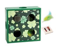 Cat Puzzle Toy | Interactive Cheese Box,Automatic Intelligent Sensing Cat Toy, Battery Powered Toy for Bored Indoor Cats, Simulated Mice Movement
