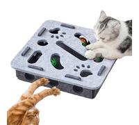 Cat Puzzle Toy - Interactive Labyrinth Box, Sensory Thought Game | Self-Entertaining Puzzle Toy with Bells and Balls, Indoor Activity for Kittens, Play Box for Energy Burning