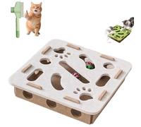 Cat Puzzle Toy & Interactive Toy - Cat Scratch Puzzle Enrichment Box with Bell Balls, Self-Play Boredom Busters for Cats to Stimulate Hunting Instincts & Mental Exercise (#5)