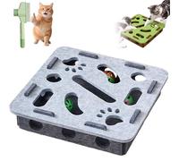 Cat Puzzle Toy & Interactive Toy - Cat Scratch Puzzle Enrichment Box with Bell Balls, Self-Play Boredom Busters for Cats to Stimulate Hunting Instincts & Mental Exercise (#6)