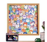 Cat Puzzle,Wooden Coloring Educational Toys | Cute Kitten Painting Puzzle Games,for Kids Girls Home Travel Bedroom Playroom Classroom Homeschool Preschool Birthday Christmas