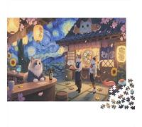 Cat Puzzles 1000 Piece Challenge Toy for Adults Kids Tavern Impossible Jigsaw Puzzle Creative Puzzles Home Decoration Gift 1000pcs (75x50cm)