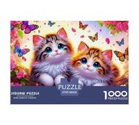 Cat Puzzles 1000 Piece for Adults And Kids Cute Pet Cat Classic Educational Games Impossible Puzzle Toys Birthday Gifts Beautiful Decoration 38x26cm/1000pcs