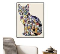 Cat Puzzles - 183 Pieces Animal Shaped | Wooden Cat Puzzle | Interlocking Timber Jigsaw Intricate Silhouette Cutouts For Kids Family Free Time And Collaborative Social Party Activities