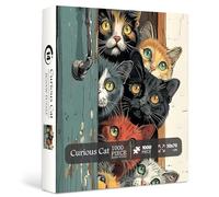 Cat Puzzles for Adults 1000 Pieces, Colorful Cats Jigsaw Puzzles, Challenging Animal Cute Kitten Puzzle as Home Wall Art