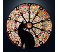 Cat Puzzles for Adults 1000 Pieces - Gothic Cathedral Black Cat, 26.6 x 26.6in Impossible Hard Difficult Challenging 1000 Piece Puzzles, Birthday Holiday Party Home Decor Gift