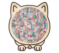 Cat Puzzles for Adults - 135 Piece Learning Maze, Wooden Jigsaw Puzzle, Interactive Game, Decorative Puzzle | Educational Puzzle for Preschoolers, Girls, Kids and at Home