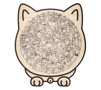 Cat Puzzles for Adults - 135 Piece Learning Maze, Wooden Jigsaw Puzzle, Interactive Game, Decorative Puzzle | Educational Puzzle for Preschoolers, Girls, Kids and at Home