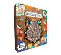 Cat Puzzles For Adults - 23.4x24cm 135-Piece Educational Toy, Cute Animal Frame | Brain-Training Challenge For Boys Girls Home, Indoor School Classroom Travel Party Birthday Fun, Cognitive