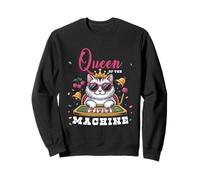 Cat Queen Of The Slot Machine Casino Gambling Lover Gambler Sweatshirt