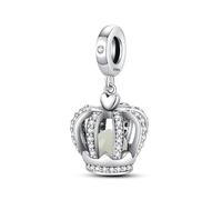 Cat Rainbow Flower Strawberry Avocado Fruit I Love You Heart Mum Mom Mother Charm Bead Pendant 925 Sterling Silver Compatible With Pandora Charm Moments Bracelet (Glow In Dark Crown Mom Mum)