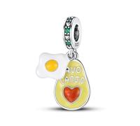 Cat Rainbow Flower Strawberry Avocado Fruit I Love You Heart Mum Mom Mother Charm Bead Pendant 925 Sterling Silver Compatible With Pandora Charm Moments Bracelet (Avo Can Do Avocado Heart)