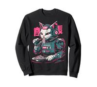 Cat Ramen Cyborg Japanese Aesthetic Mecha Anime Cat Sweatshirt