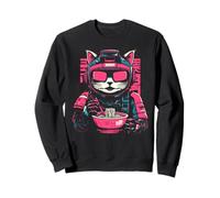 Cat Ramen Cyborg Japanese Aesthetic Mecha Anime Cat Sweatshirt