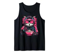 Cat Ramen Cyborg Japanese Aesthetic Mecha Anime Cat Tank Top