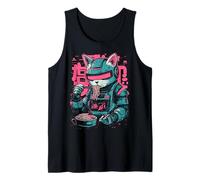 Cat Ramen Cyborg Japanese Aesthetic Mecha Anime Cat Tank Top