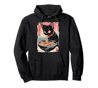 Cat Ramen Noodle Japanese Anime Manga Ramen Kawaii Cat Pullover Hoodie
