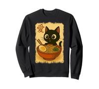 Cat Ramen Noodles, Japanese Kawaii & Funny Anime Cat Sweatshirt