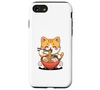 Cat Ramen Slurp Session Fun Food Animal Design Case for iPhone SE (2020) / 7/8