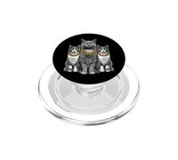Cat Rap Old School Retro Streetwear 80s 90s Three PopSockets PopGrip for MagSafe