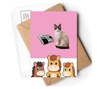 Cat Read Body Twisting Art Deco Fashion Postcards Envelopes Cards Mailing Year Horse