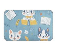 Cat Read Book Cartoon Summer blanket for cats Self Cooling 38" x 23" pet cooling pads for rabbit outside soft cama refrescante para perros M