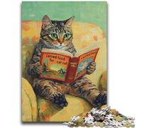 Cat Reading A Book 2000 Pieces Jigsaw Puzzles for Adults And Teens,Learning Educational Toys Family Games Unique Birthday And Gifts (70X100cm)