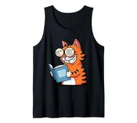 Cat Reading a Book Crazy Kitty Bookworm Tank Top