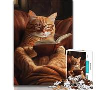 Cat Reading A Book Jigsaw Puzzles for Teenagers 2000 Jigsaws,Toys Educational Games Stress Relieving Wishlist with Santa Claus 70x100cm