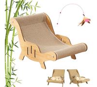 Cat Recliner Scraper Board, 2026 New Cat Recliner Chair 23.6" Large 2 in 1 Cats Recliners Scratch Board, Scratch Resistant & Low Lint, Fits Cats Up to 20 in Body Length, Tail Not Included (A-large)