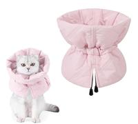 Cat Recovery Collar Adjustable Cotton Pet Cone Soft Dog Cats Protective Small Pet Recovery Cone Collar for Anti-Bite/Lick Protect Recover from Surgery or Wound for Cat Dog (Pink, M)