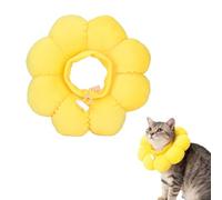 Cat Recovery Collar, Cats Cone, Adjustable Pet Recovery Collar Anti Bite Lick Wound Healing Safety Cone Soft Cute Sun Flower Neck Cat Collars for Pet Rehabilitation(Yellow)