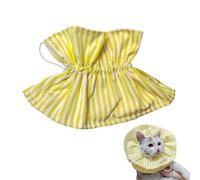 Cat Recovery Collar Comfortable Cone Alternative Soft & Adjustable to Prevent Licking and Scratching - Aid Wound Healing After Surgery or Skin Conditions (Yellow)