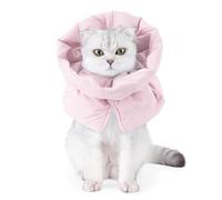 Cat Recovery Collar Dog Neck Collars After Surgery Soft Adjustable Cat Protective Collar for Prevent Licking and Bite, Rehabilitation, Keep Warm (Pink, S)