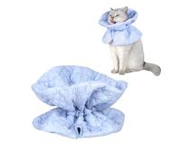 Cat Recovery Collar,Smavles Cat Cone Collar, Cat Cone, Adjustable Cotton Cat Cone Collar, Soft Dog Cat Protective,Anti-Bite/Lick,Recovery from Surgery or Wound for Puppies Pets,Stop Licking (Blue)