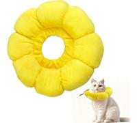 Cat Recovery Collar Soft Cat Cone Collars Cute Sun Flower Neck Cats Cones Adjustable Pet Recovery Collar for Cats, Dog, Rabbit Rehabilitation Wound Healing