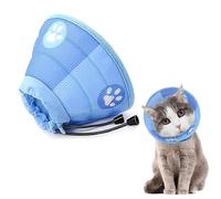 Cat Recovery Collar Soft EPE Breathable Cone for After Surgery, Adjustable Elizabethan Neck Ring for Kittens & Small Dogs (M)