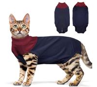 Cat Recovery Suit, Breathable Cat Surgery Recovery Suit Female, Cone of Shame Alternative for Cats, Anti Licking Cat Onesie Kitten Surgical Full Bodysuit for Abdominal Wound Skin Diseases