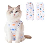 Cat Recovery Suit Cat Onesie for Cats After Surgery, Breathable Cats Surgery Recovery Suit for Female Spay & Abdominal Wounds, Kitten Surgical Onesie Body Suit Anti Licking Cone Alternative