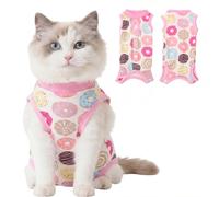 Cat Recovery Suit Cat Onesie for Cats After Surgery, Breathable Cats Surgery Recovery Suit for Female Spay & Abdominal Wounds, Kitten Surgical Onesie Body Suit Anti Licking Cone Alternative