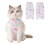 Cat Recovery Suit Cat Onesie for Cats After Surgery, Breathable Cats Surgery Recovery Suit for Female Spay & Abdominal Wounds, Kitten Surgical Onesie Body Suit Anti Licking Cone Alternative