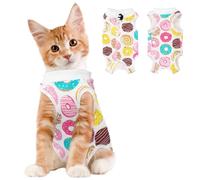Cat Recovery Suit Female, Breathable Cat Onesie After Surgery Female for Abdominal Wounds or Skin Diseases, Surgery Recovery Suit Kitten Onesie After Spay Wear Anti Licking